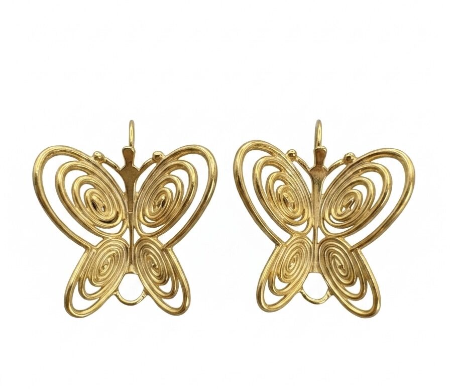 GOLD KELEBEK KÜPE