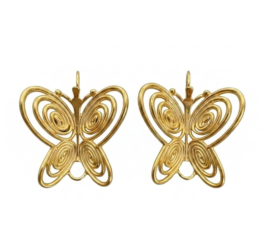 GOLD KELEBEK KÜPE